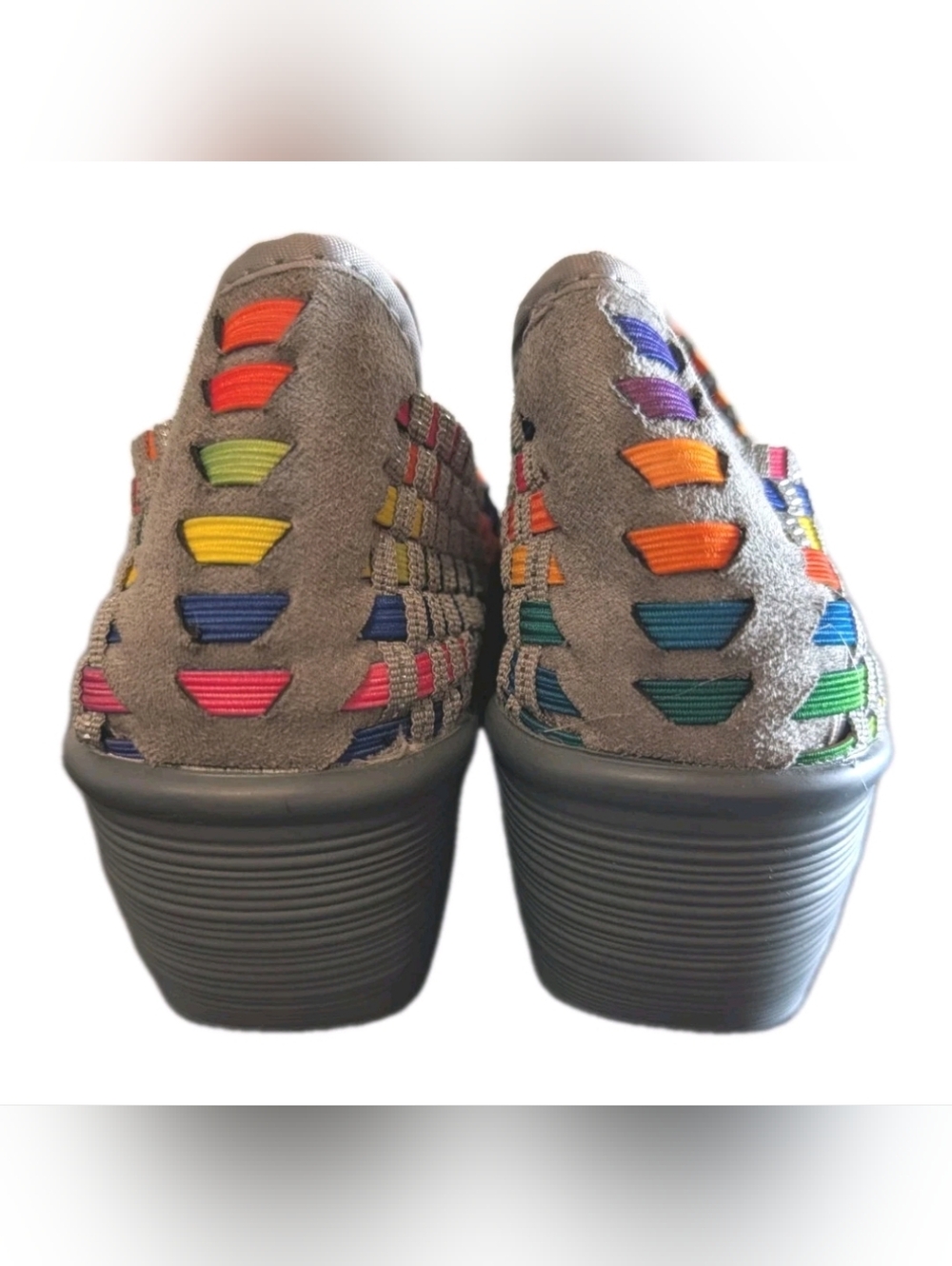 Bernie Mev Wedge Platform Mary Jane Women Size 40 / 9 Shoes Colorful Comfort NEW - Picture 4 of 6